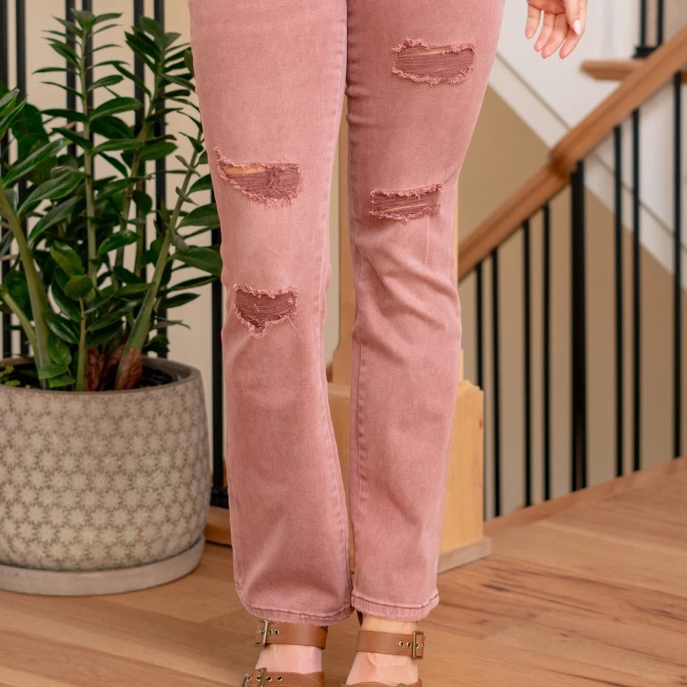 Vervet blue Sklar high rise boot cut jeans